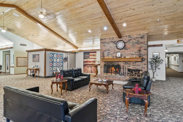 Common area with comfortable seating and decor