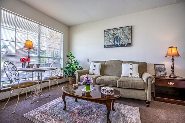 Cozy living area with furniture and decor