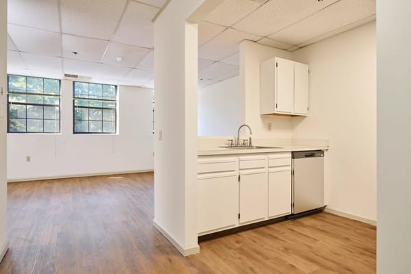 Bright interior of a facility kitchen area