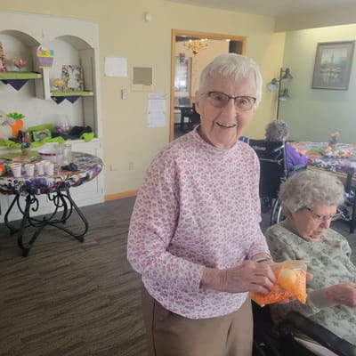 Residents enjoying an activity in a common area