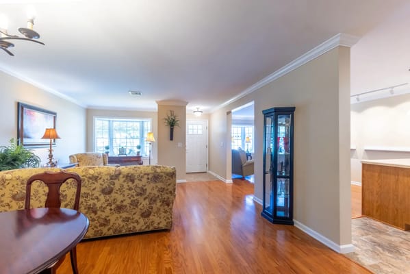 Bright and welcoming common area inside the facility