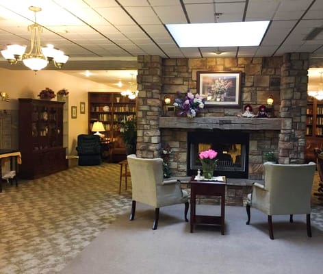 Cozy common area with seating and decor