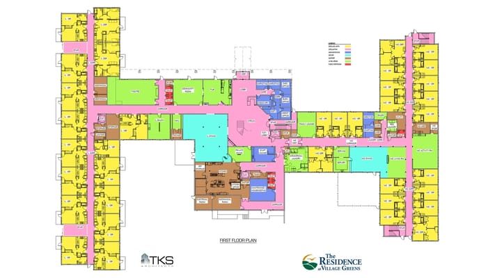 Architectural floor plan of The Residence at Village Greens