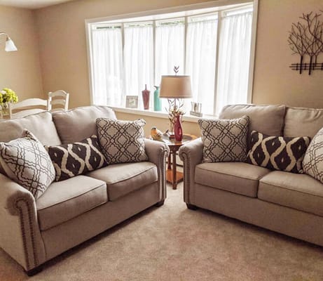 Cozy common area with comfortable couches