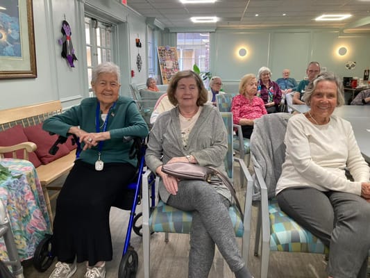 Residents engaged in an activity within a common area