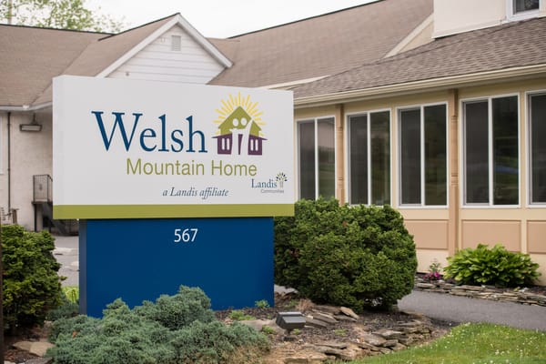 Exterior view of Welsh Mountain Home sign