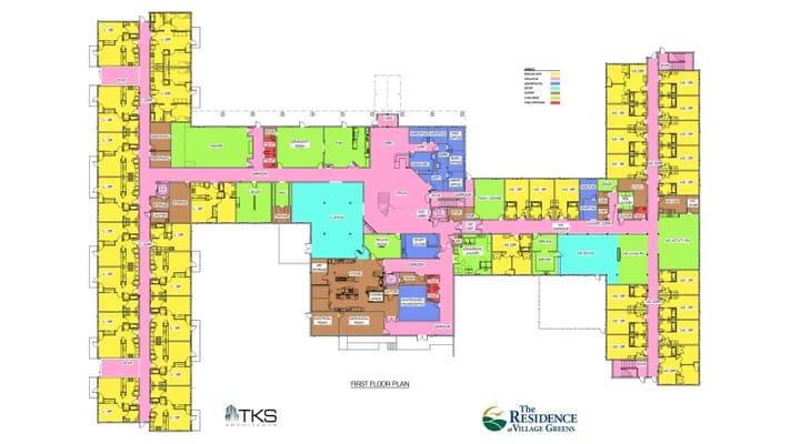 First floor plan of The Residence at Village Greens