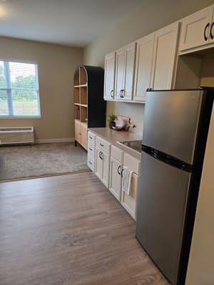 Interior view of a resident's kitchen area