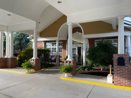 Entrance of Ashlan Village with decorative plants