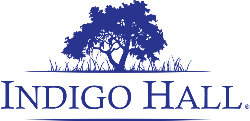 Indigo Hall facility logo featuring a tree