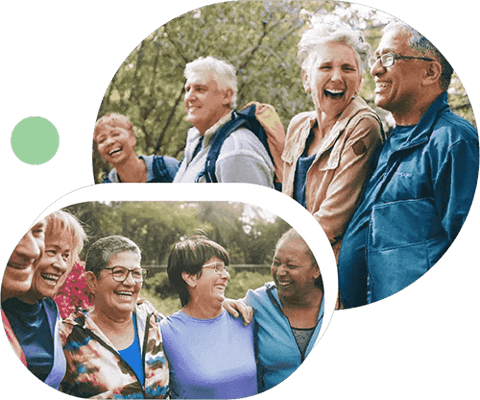 Group of residents enjoying time outdoors together