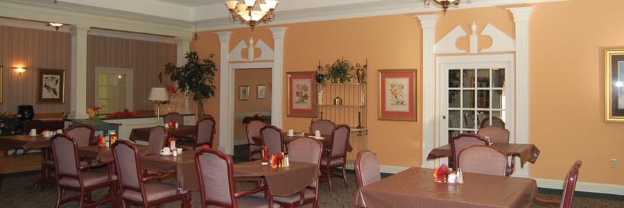 Dining area with tables and chairs