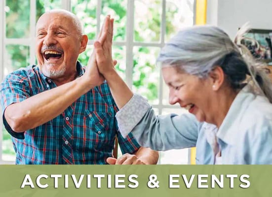 Residents enjoying activities and events together