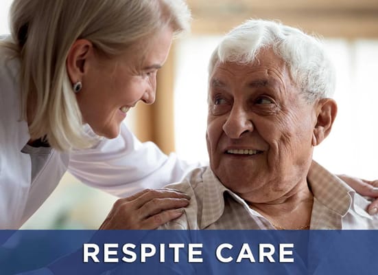 Staff member engaging with a resident during respite care