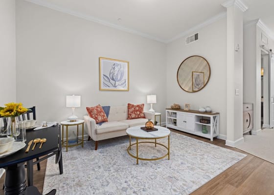 Cozy living room area with decor and furnishings