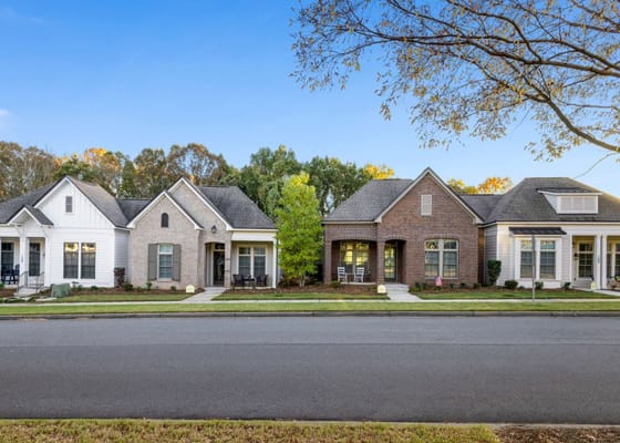 Exterior view of residential-style cottages