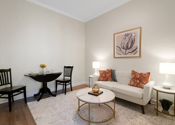 Cozy interior of a private resident room