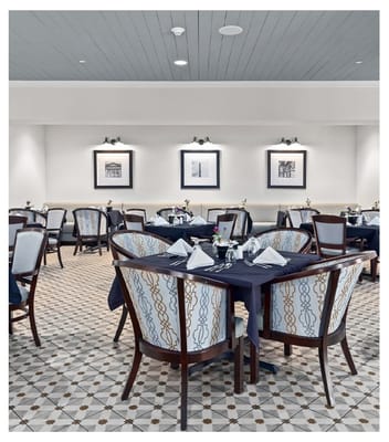 Elegant dining room set for a meal