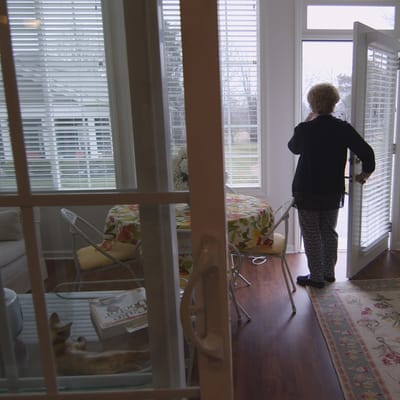 Resident enjoying a sunny indoor space