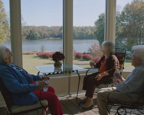 Residents enjoying the view at Lakeside @ McKenzie