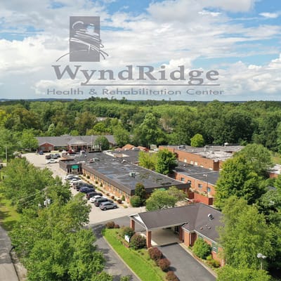 Aerial view of Wyndridge Health and Rehabilitation Center