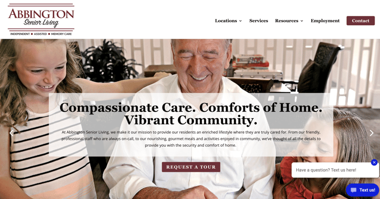 Residents enjoying activities in a common area