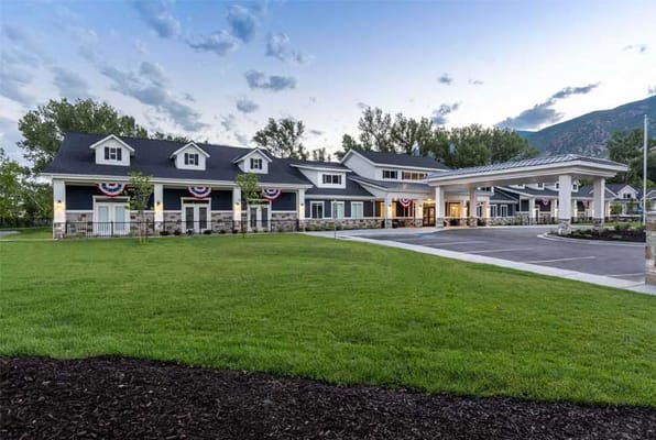 Exterior view of Covington Senior Living facility