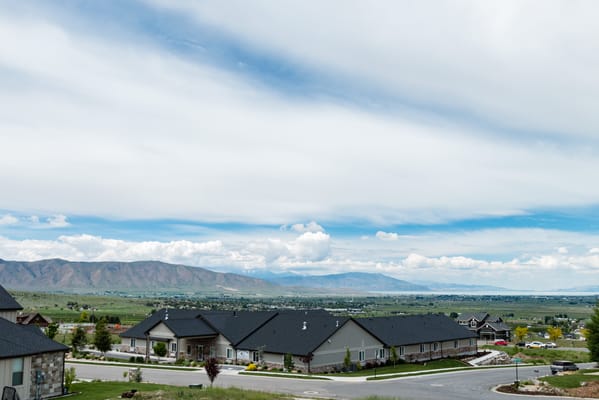 Panoramic view of Elk Ridge Assisted Living facility and surroundings