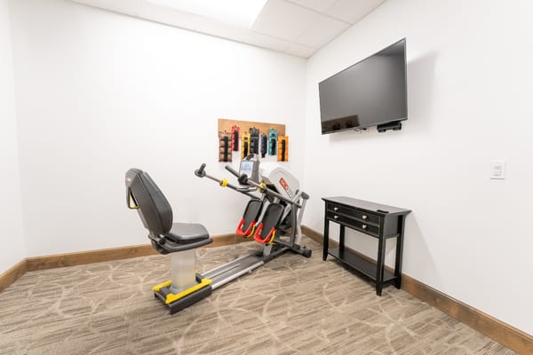 A fitness machine in a private exercise room