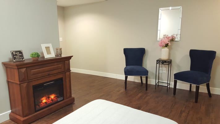 Interior view of a cozy sitting area