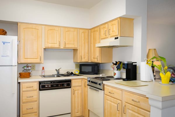 Interior view of a well-equipped kitchen