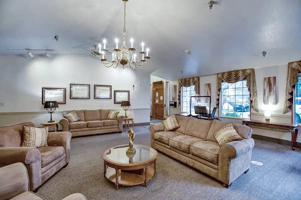 Interior lounge area with comfortable seating