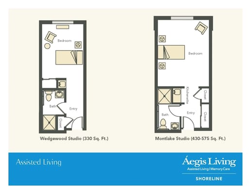 Architectural floor plan of studio units