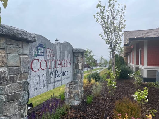 Signage for The Cottages of Renton facility