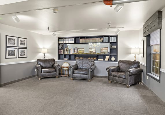 Comfortable seating in a common area of the facility
