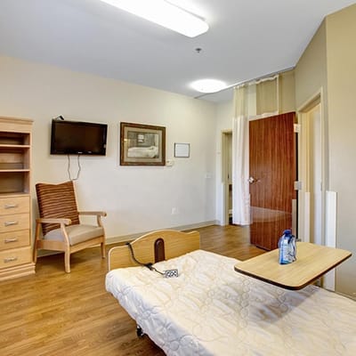 Interior view of a private resident room