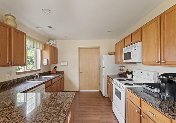 Modern kitchen in a senior living facility