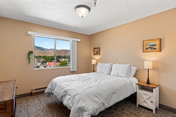 Well-furnished private resident room with mountain view