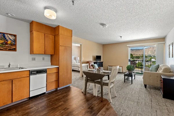 Bright and welcoming interior of a resident's room