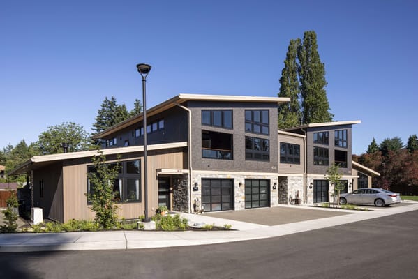 Exterior view of a modern assisted living facility