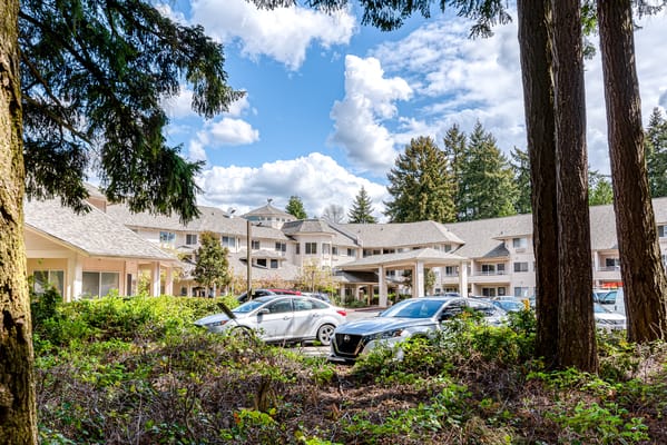View of the assisted living facility from the parking area