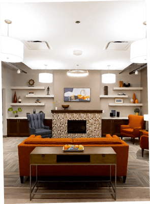 Bright and inviting lounge area with modern decor