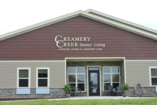 Exterior view of Creamery Creek Senior Living facility