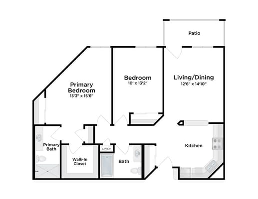 Floor plan layout of a residential unit