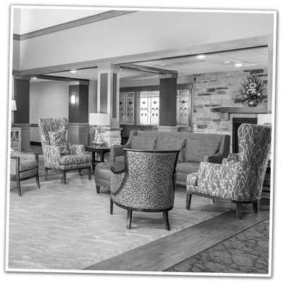 Comfortable seating in a common area of the facility