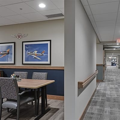 Interior common area with seating and decor