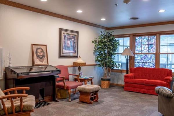 Cozy common area with seating and decor