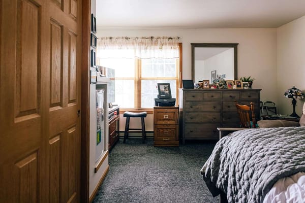 Cozy interior of a resident's room with personal touches