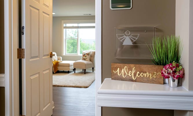 Welcoming interior view with decorative accents