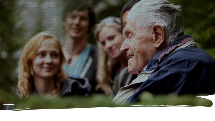 Residents enjoying time together outdoors